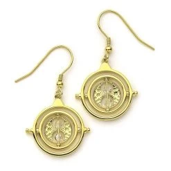 Harry Potter Time Turner Drop Earrings (gold Plated) -Professional Harry Potter Product Store carat shop the crthpse021 g harry potter time turner drop earrings g 2