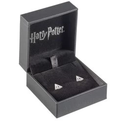 Harry Potter Earrings Silver Deathly Hallow