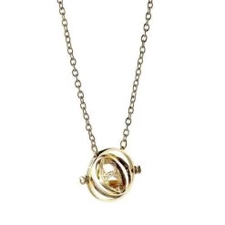 Harry Potter Pendant & Necklace Spinning Time Turner (gold Plated)