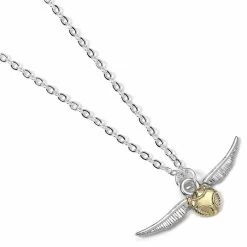 Harry Potter Pendant And Necklace Silver Plated Golden Snitch