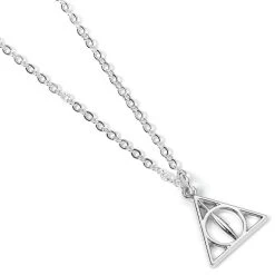 Harry Potter Deathly Hallows Silver Plated Pendant And Necklace