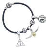 Harry Potter: Charm Set - Black Leather Bracelet