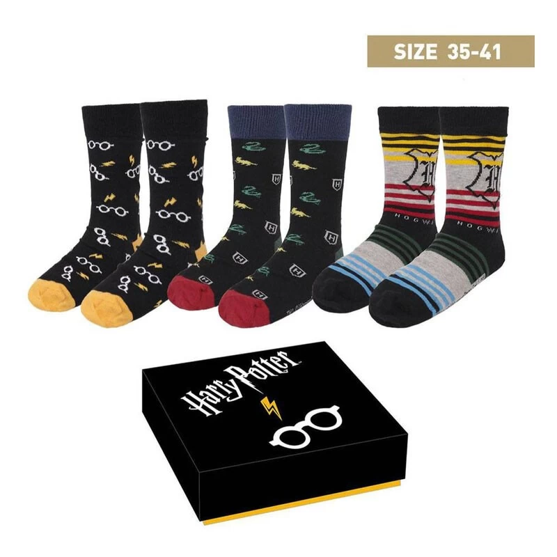 Cerda Harry Potter Pack 3 Pairs Of Crests 35-41 Socks 1 Cerda Harry Potter Pack 3 Pairs Of Crests 35-41 Socks