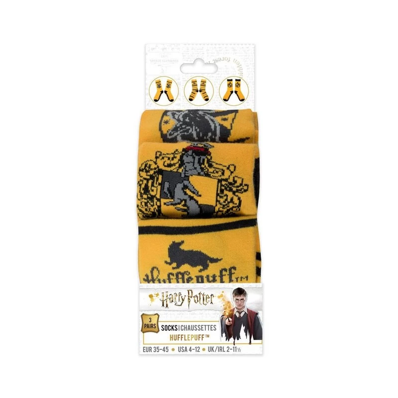 Cinereplicas Harry Potter Pack 3 Pairs Of Hufflepuff Socks 1 Cinereplicas Harry Potter Pack 3 Pairs Of Hufflepuff Socks
