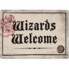 Half Moon Bay Harry Potter Tin Sign Wizards Welcome 21 X 15 Cm